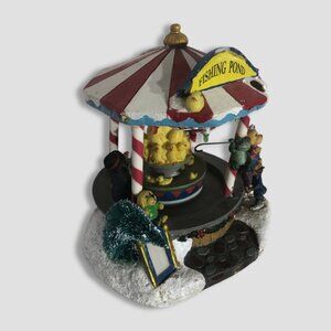 Vintage Canterbury Lane Fishing Pond Game Carousel Animated Lighted Multicolor